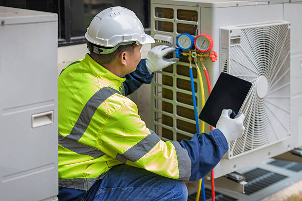 Professional Air Conditioning Repair technician working in Bridgewater, MA
